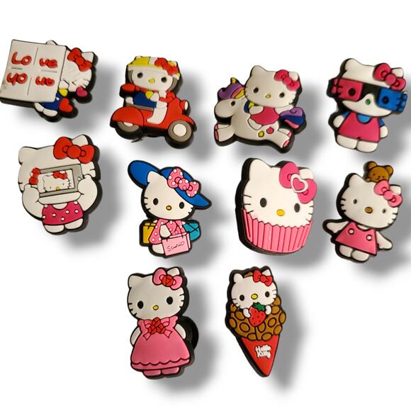 Unbranded Other - 10 pc Hello Kitty Shoe Charms | Shoe Accessories